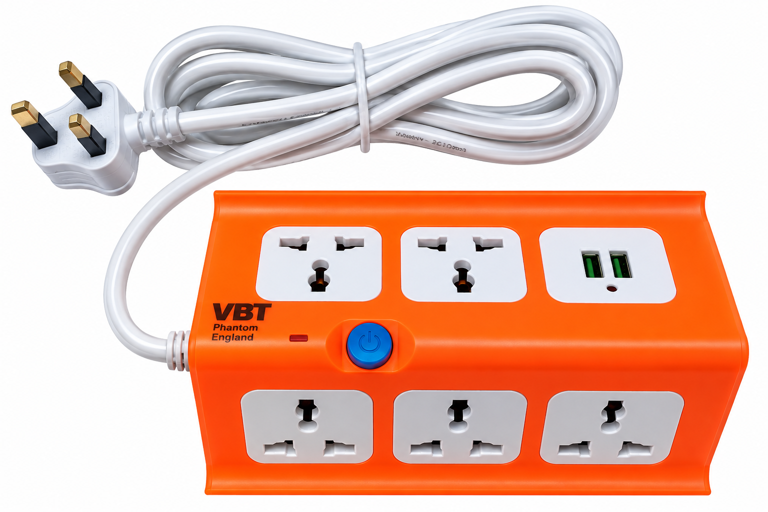 VBT-AX HY-H6 5-Way + 2 USB Port Extension